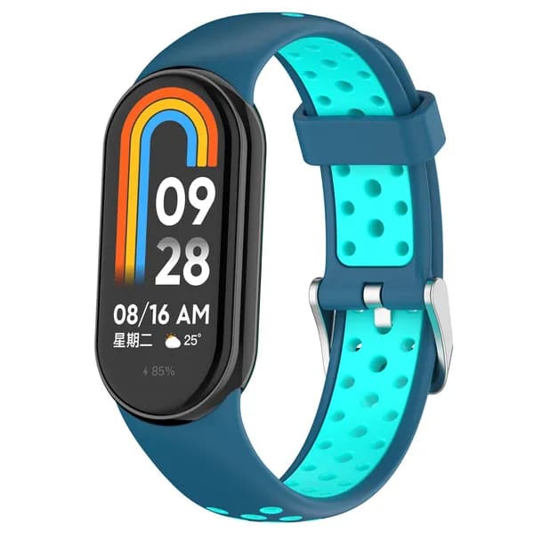 Двухцветный силиконовый ремешок для Xiaomi Mi Band 10 9 8