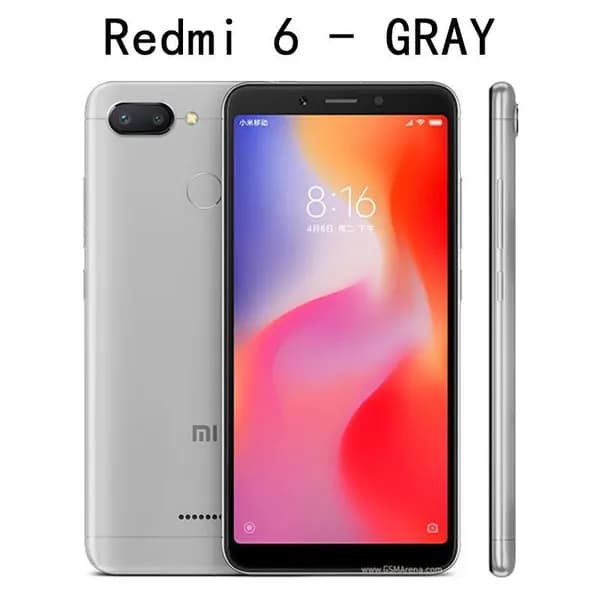 Xiaomi Смартфон Redmi 6 3гб 32гб 5.45'' Android 8.1.0 3000 mAh 4G телефон с подарками чехол и стекло Global 3/32 ГБ, Nano-SIM, серый