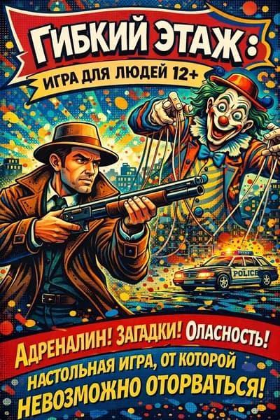 Настольная игра-детектив "Гибкий этаж: как подняться и не упасть?"