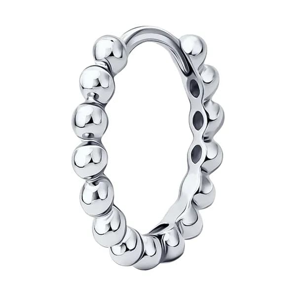 Одиночная серьга из белого золота DIAMANT-ONLINE 585 пробы