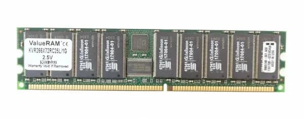 Оперативная память 1 ГБ серверная память  DDR, 2100 МГц, 1 x 1 ГБ (KVR266X72RC25L/1G)