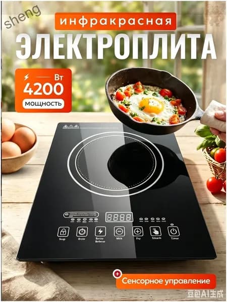 настольная плита H6A5PIKTD, черный