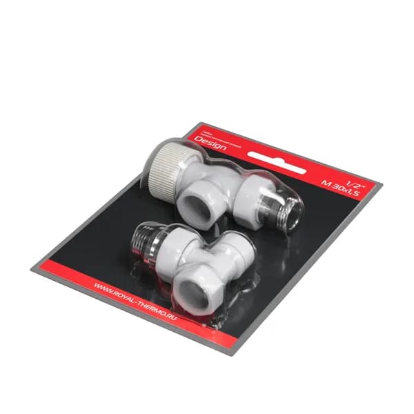 Набор термостатический осевой Royal Thermo Design 1/2М30х1,5 (Белый)