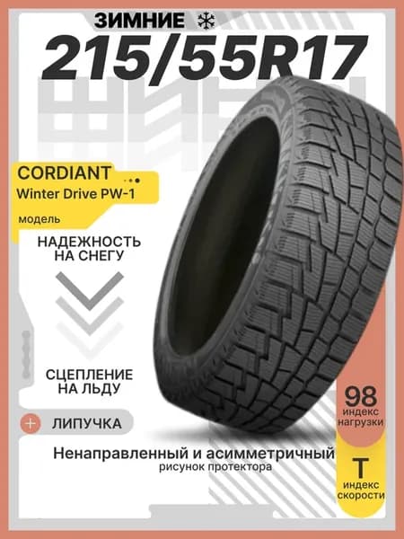 Шины зимние 215 55R17 98T Winter Drive PW-1