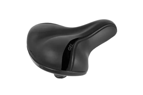 Седло 5-250082 комфортное GEL 254х208мм с закрытыми резиной пружинами-эластомер + гель с боковой защитой черное VENTURA ELASTOMER GEL