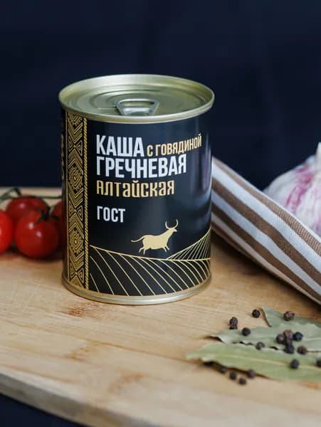 Каша гречневая с говядиной ГОСТ 340 г