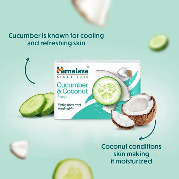 Мыло с Огурцом и Кокосом Хималая Cucumber & Coconut Soap Himalaya