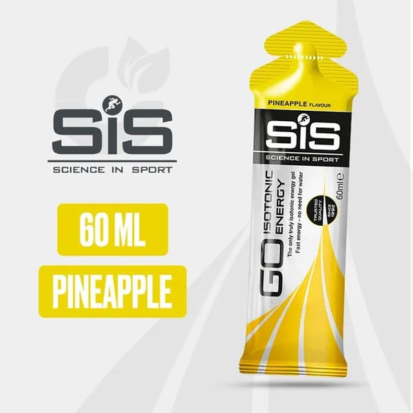 Энергетический гель углеводный SiS, 1 шт 60мл (Ананас), GO Isotonic Energy / Спортивный питьевой изотоник для бега / Для мужчин и женщин