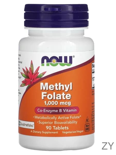 NOW Foods, метилфолат, 1000 мкг, 90 таблеток
