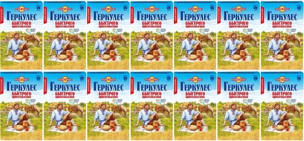 Хлопья Русский Продукт Геркулес овсяные быстрого приготовления, комплект: 14 упаковок по 420 г