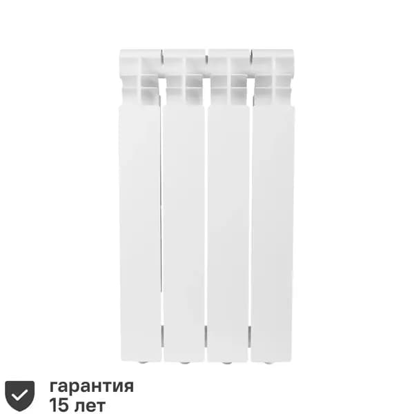 Радиатор секционный Aluminium 500/96 4 секции боковое подключение алюминий белый