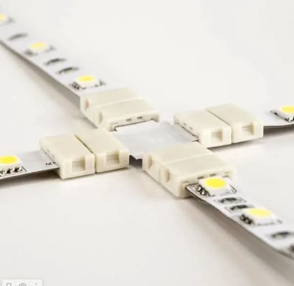 Соединитель для светодиодной LED ленты RGB 4 pin (X-образный), 10мм. комплект 1шт
