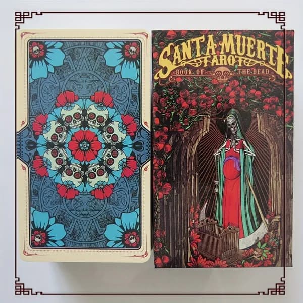 Премиумколлекция Таро Святой Смерти Santa Muerte от АввалонЛо Скарабео, 78 миниатюрных гадальных карт в метафорическом исполнении.