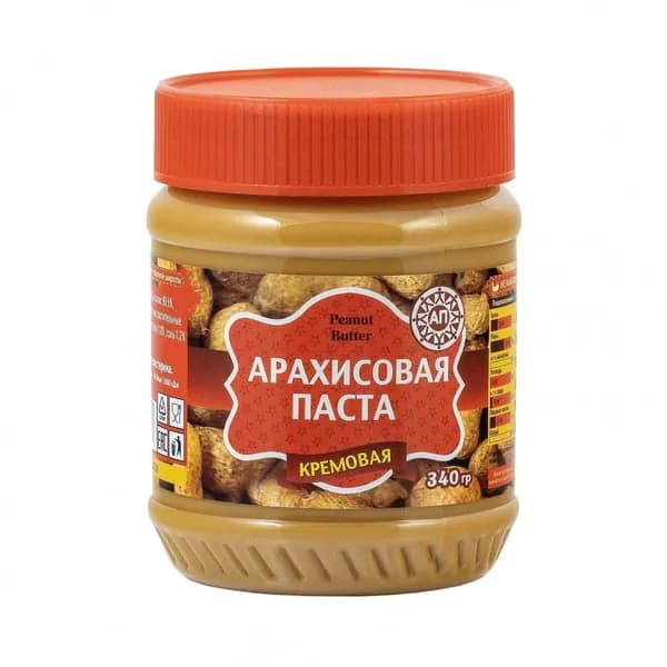 Паста арахисовая кремовая Кранчи, 340 гр
