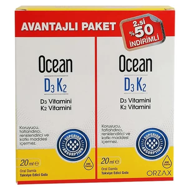 Капли D3K2 2 шт. Скидка 50%