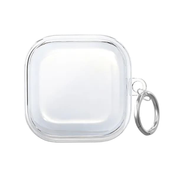 Чехол для наушников Samsung Galaxy Buds 4 и Buds 4 Pro из прозрачного ТПУ с креплением для ключей