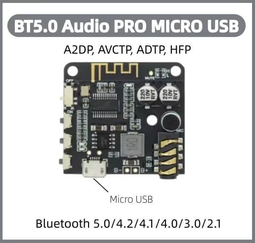 Модуль приема звука Bluetooth 5.0 Audio Pro,Micro USB
