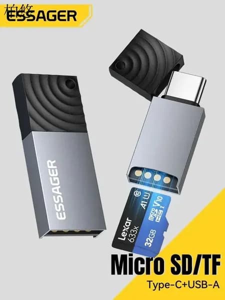 Картридер USB 2.0 2 в 1 для TF/SD карт с высокой скоростью чтения