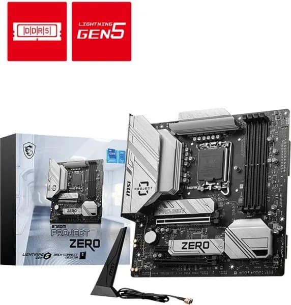 MSI B760M PROJECT ZERO LGA 1700 DDR5 Материнская плата Уцененный товар