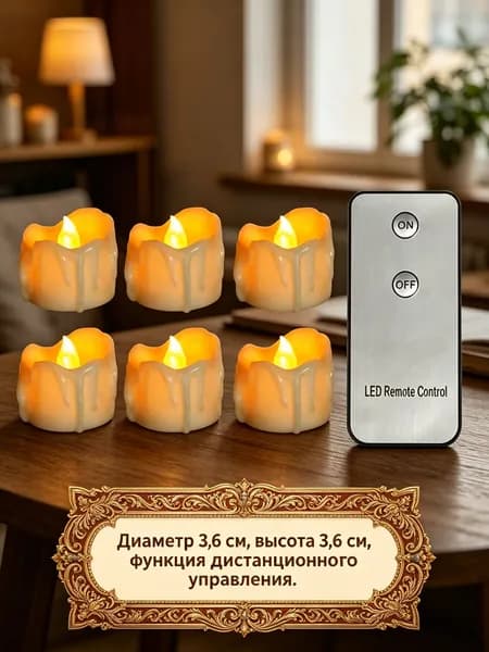 zabicat Свечи церковные цифра 0 "Без запаха", 3.6 см х 3.6 см, 6 шт