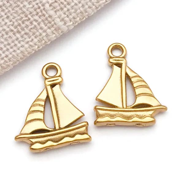 1pcs Золотая морская подвеска из нержавеющей стали