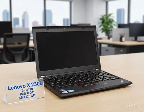 Lenovo Ноутбук 12.5", Intel Core i3-3120M, RAM 8 ГБ, SSD 120 ГБ, Windows Pro, черно-серый, черный, Русская раскладка