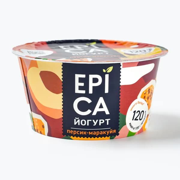 Йогурт Персик и маракуйя 4,8 % 130 г, Epica