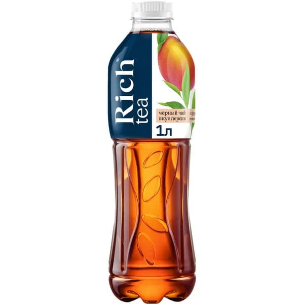 Холодный чай Rich tea черный со вкусом персика, 1л
