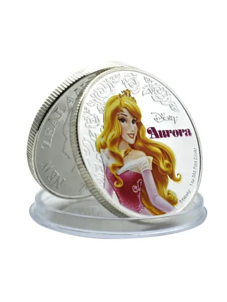 Коллекционная монета Disney Princess, металлическая памятная монета 40 3 мм, сувенир и подарок, 6 дизайнов