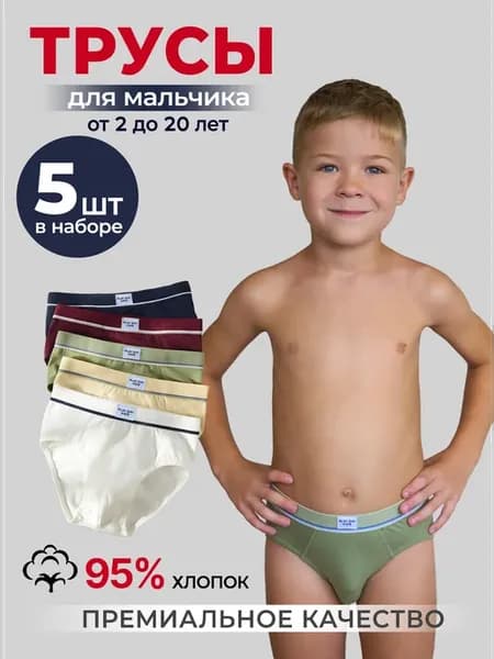 Трусы брифы набор 5 шт