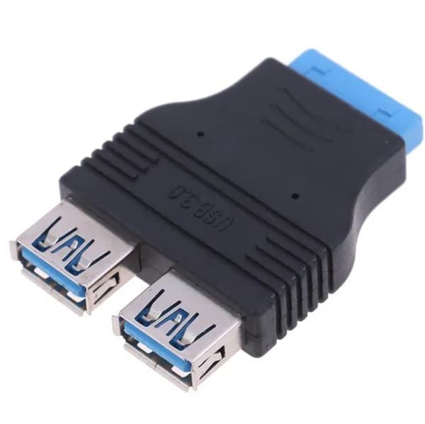 Переходник с USB 3.0 мат.плата на 2х USB 3.0 тип А черный