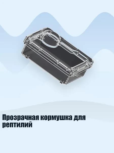 Прозрачная кормушка для рептилий, Белый - S