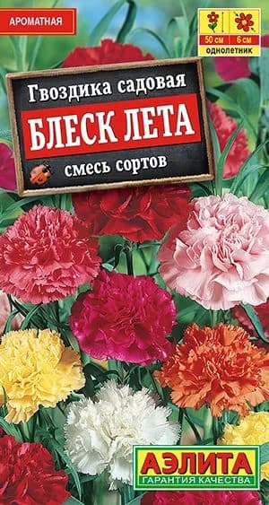 Семена Гвоздика садовая Блеск Лета, смесь (0,1г) - Аэлита