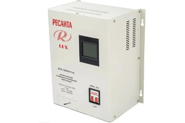 Стабилизатор POWERMAN AVS 1000P, ступенчатый регулятор, цифровые индикаторы уровней напряжения, 1000ВА, 110-260В