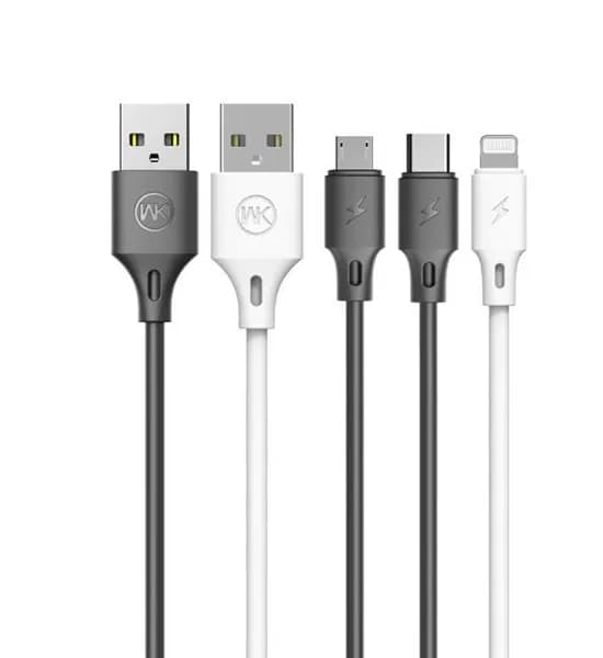 WK Кабель для мобильных устройств Apple Lightning/USB 2.0 Type-A, 1 м, черный