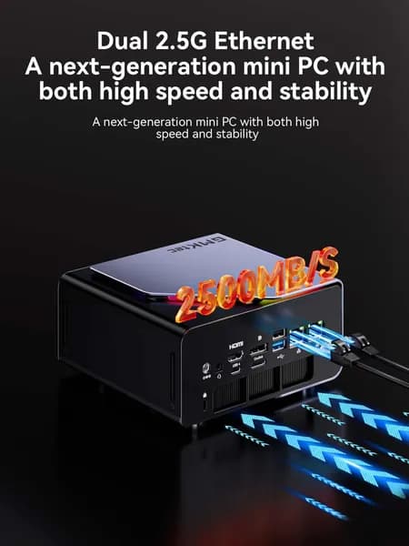Мини-ПК GMKtec K12 AMD Ryzen 7 H 255 мини ПК (AMD Ryzen 7 H 255, RAM Отсутствует, AMD Radeon, Windows 11 Pro), 中国, черный
