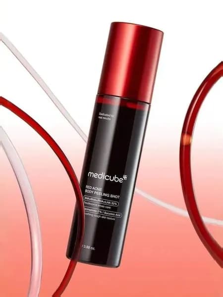 Medicube Red Body Peeling Shot 110 г Корейских средств по уходу за кожей и телом AHA + BHA Отшелушивающий спрей для тела Уход за порами
