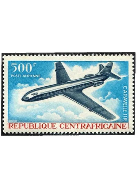 ЦАР-1967. Авиация. Самолет. 1 марка. Негашеная