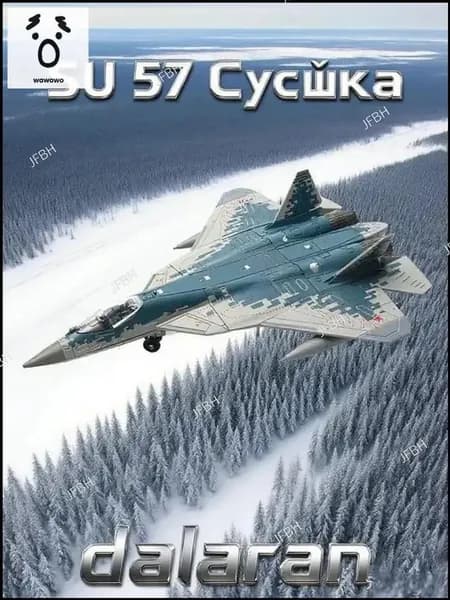Премиумсборная модель самолета Су57 Россия 1:72 из пластика от Dalaran, собираемая без клея