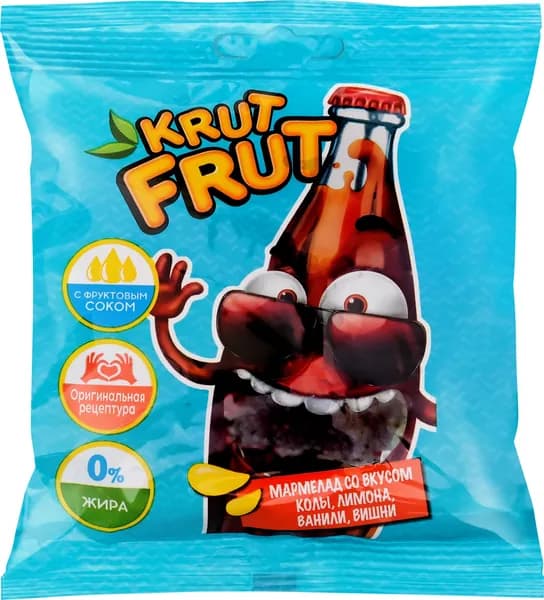Мармелад жевательный KRUTFRUT Веселый, бутылочки, 70г