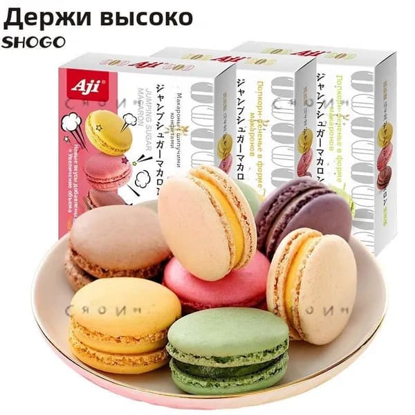 Печенье-сэндвич "Макарон" популярный офисный перекус.(Со вкусом матча)