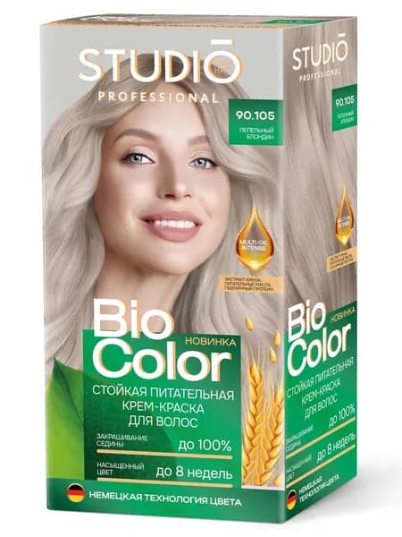 Studio Professional BIOCOLOR крем-краска для волос 90.105 Пепельный блондин, 115 мл