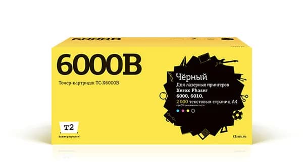 Тонер-картридж T2 TC-X6000B для Xerox Phaser 6000, 6010, WC6015, черный