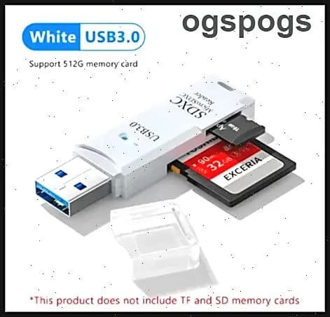 Картридер USB 3.0 для micro SD, SD / переходник для карты памяти / адаптер для флешки микро СД, белый