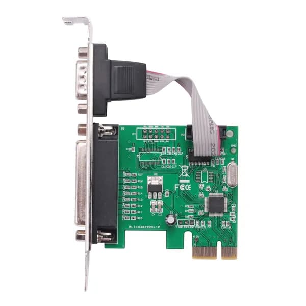 (P A E Q) RS232 Последовательный порт -232 COM и принтер DB25 Параллельный в PCI-E PCI Преобразователь адаптера экспресс-карты Чип WCH382L