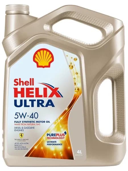Моторное масло Шелл Helix Ultra 5w40 синтетическое 4л