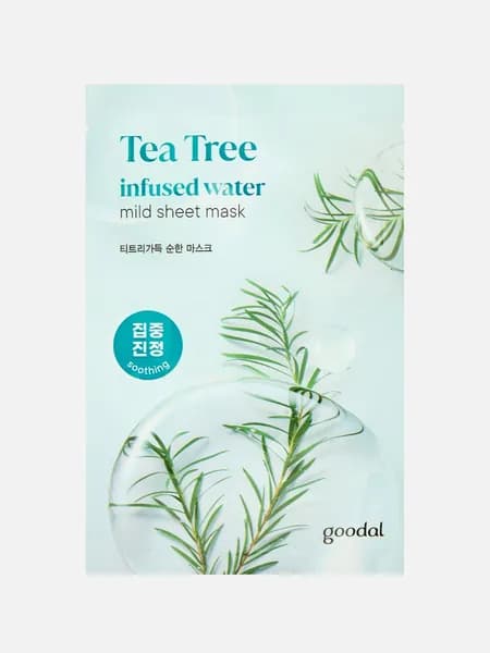 goodal Успокаивающая тканевая маска для лица "TEA TREE INFUSED WATER MILD" 1шт