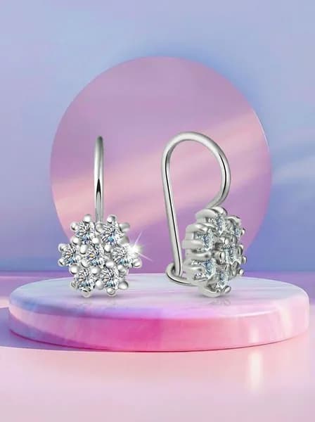 Серьги детские серебро 925 пробы с фианитами