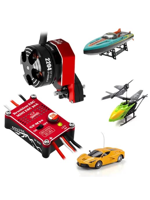 2204 2400KV бесщеточный мотор для SCX24 с трансмиссией, 30A
