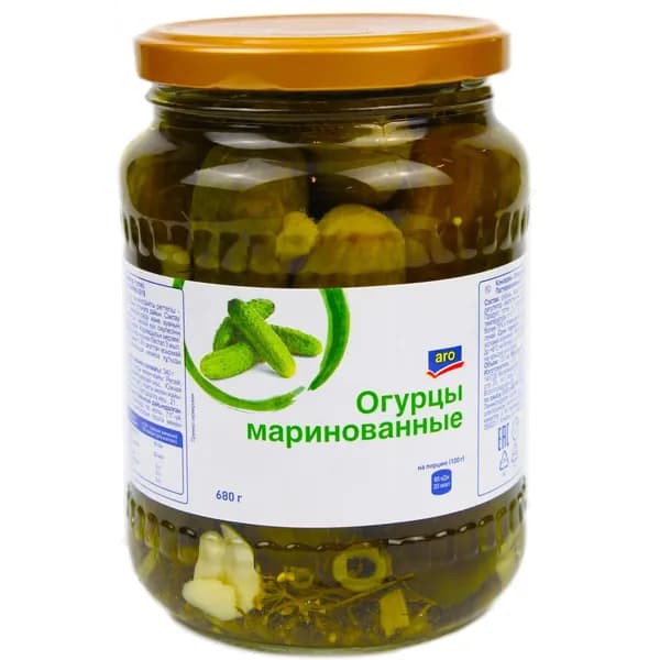 Огурцы Aro маринованные 680 г